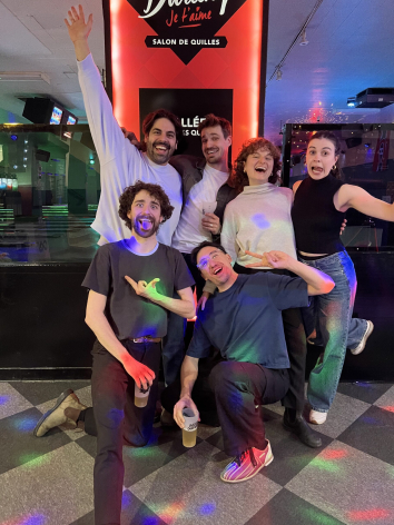 Maxime Isabelle, Thomas Derasp, Philippe Thibault-Denis, Félix Lahaye, Flavie Bourgeois et Stéphanie Arav